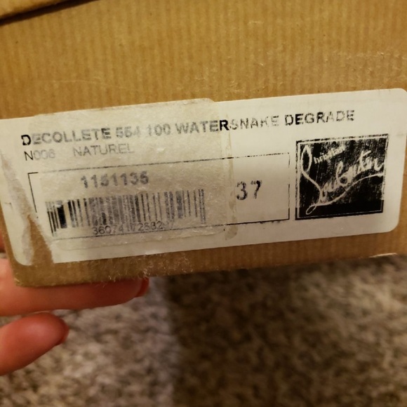 Christian Louboutin / Decollete Snake Décolleté 100 Point Toe Pumps 37 - Picture 5 of 9